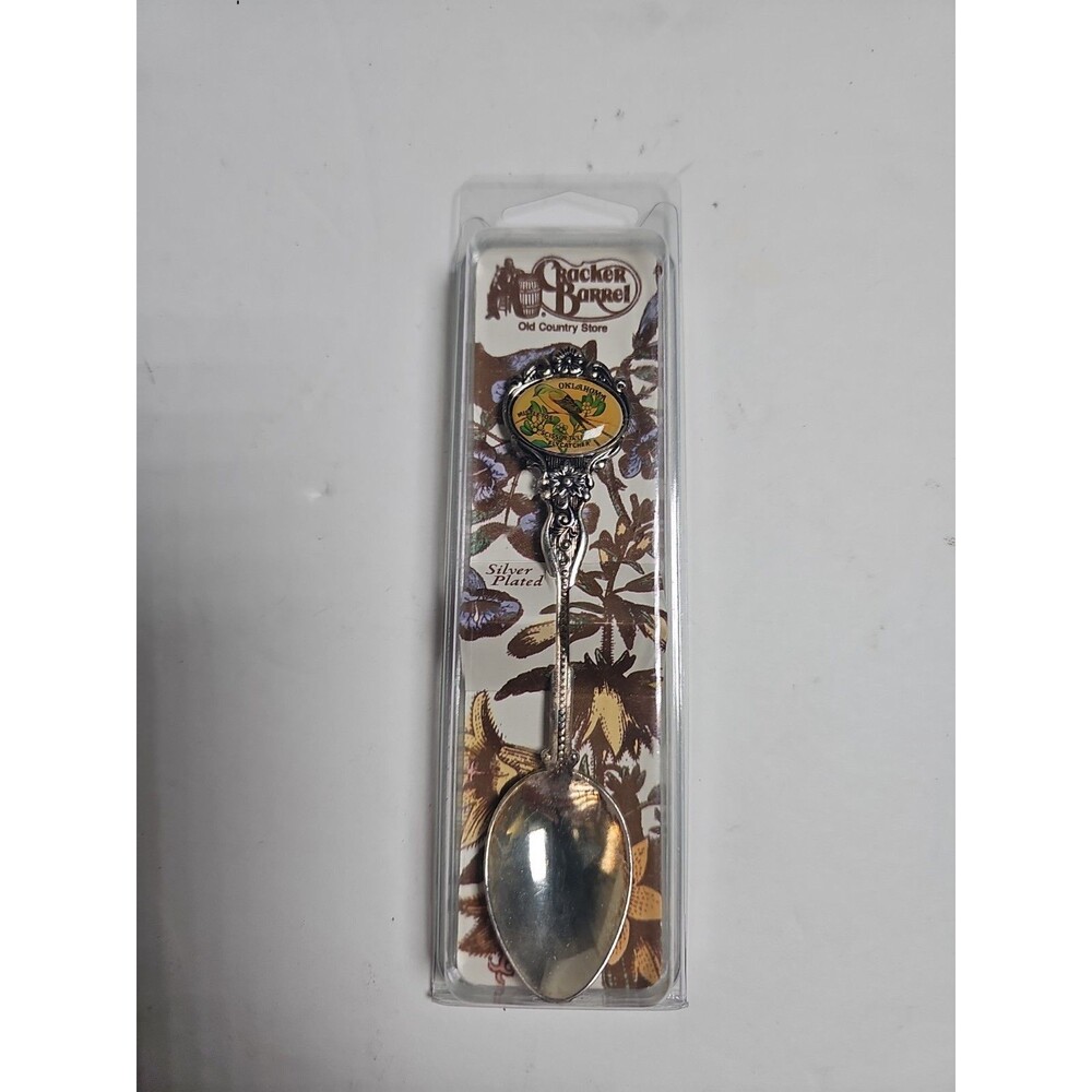 Vintage Silver Plated Cracker Barrel Mini Spoon Oklahoma